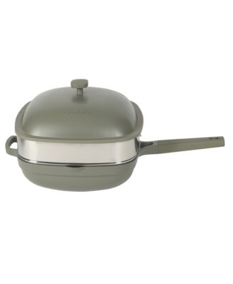 Northvale 5.3 Qt Ceramic Nonstick Saute Pan with Lid & Steamer Basket, Cast Aluminum, Induction Ready Base, Soft Touch Handle