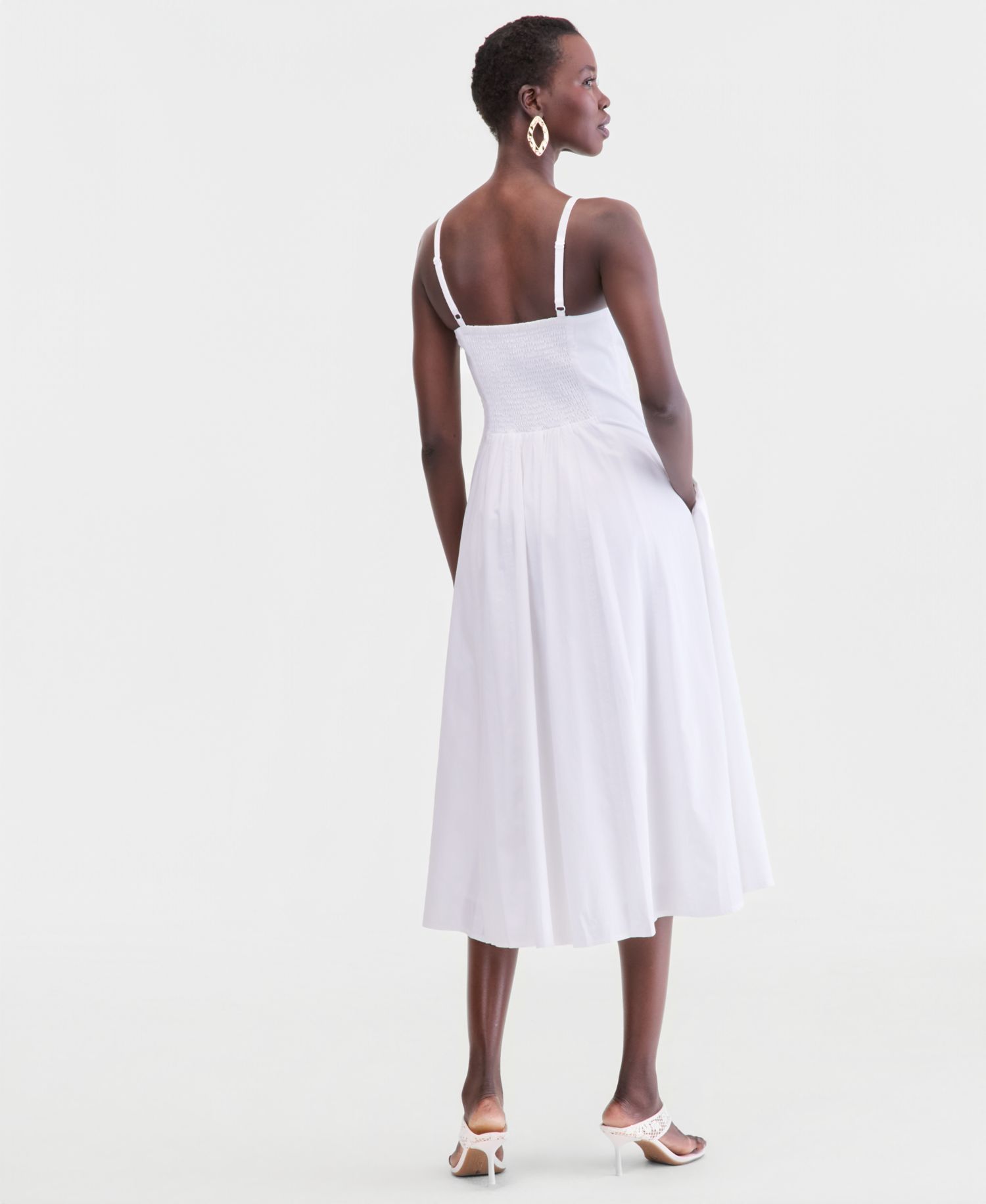 Women's Sleeveless Seamed Midi Dress