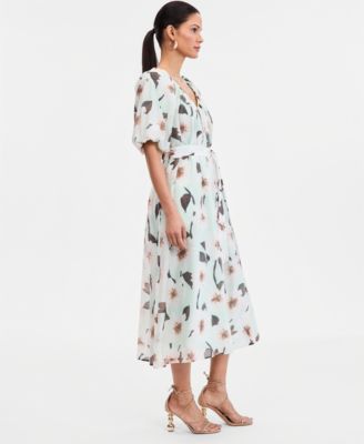 Women's Puff-Sleeve Midi Dress