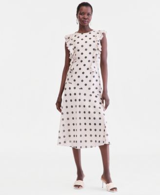 Women's Ruffle Sleeveless Midi Dress