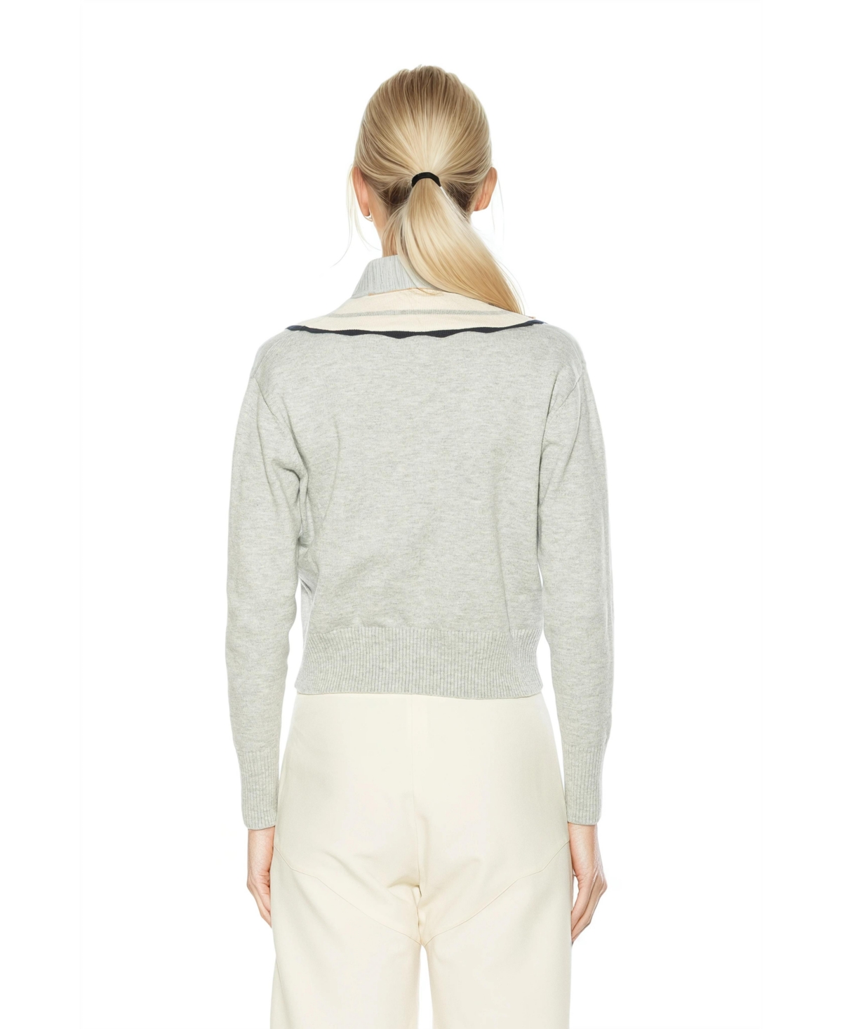 Alexia Admor Women's Arden Deep V Contrast Trim Cardigan