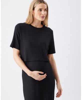 Women's Maternity Ivy Rib Nursing Dress