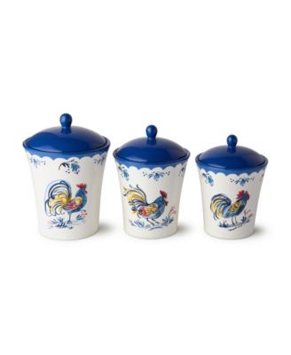 French Rooster Canisters, Set of 3