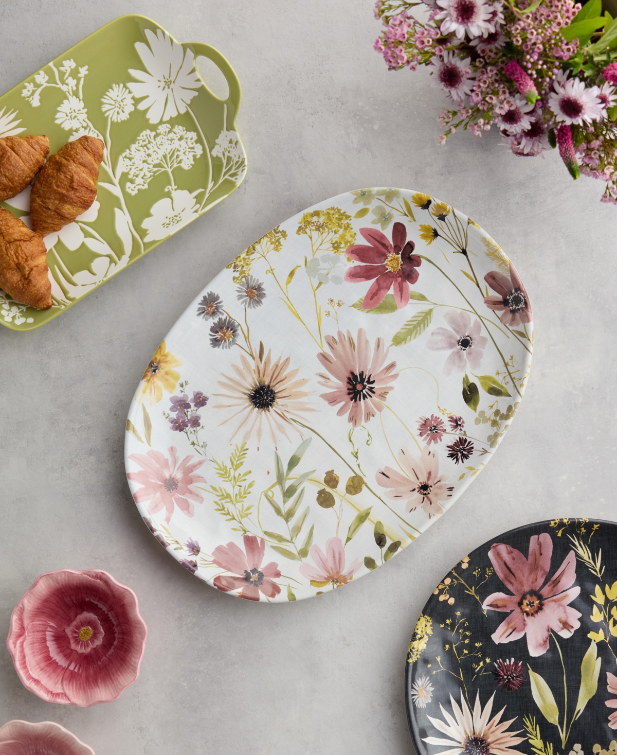 Certified International Wildflowers Oval Platter