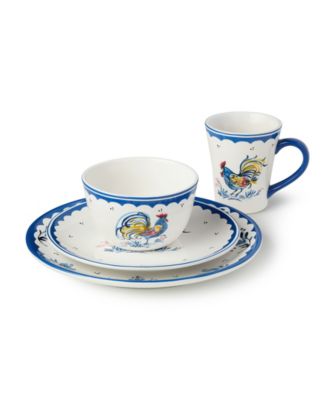 French Rooster 16-Pc. Dinnerware Set, Service for 4