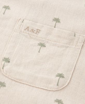 Boys' Short-Sleeve Linen Camp Shirt