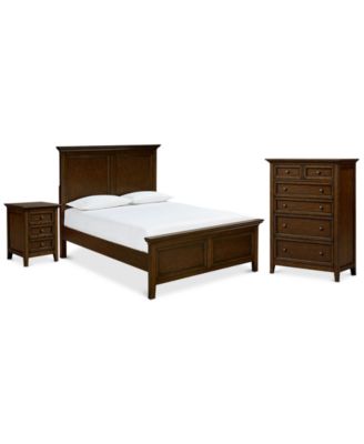 Furniture - Matteo Bedroom , 3-Pc. Bedroom Set (Queen Bed, Drawer Chest & Nightstand)