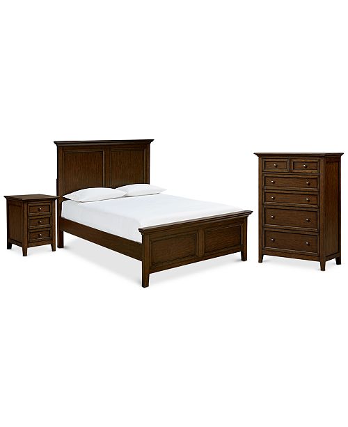 Furniture Matteo Bedroom Furniture, 3-Pc. Bedroom Set (King Bed, Drawer Chest & Nightstand ...