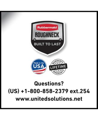 Roughneck Tote 14 Gallon Storage Container, Black/Cool Gray (6 Pack