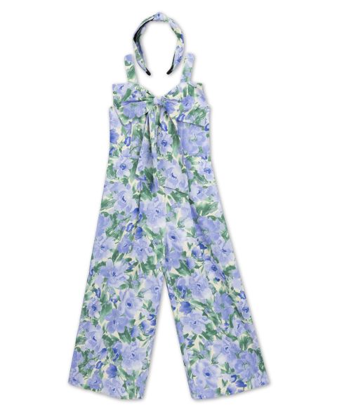 Комбинезон Speechless Floral Print Sleeveless Jumpsuit для девочек, цвет: Синий