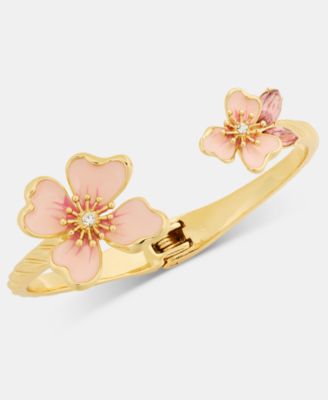 Crystal Flower Cuff Bracelet