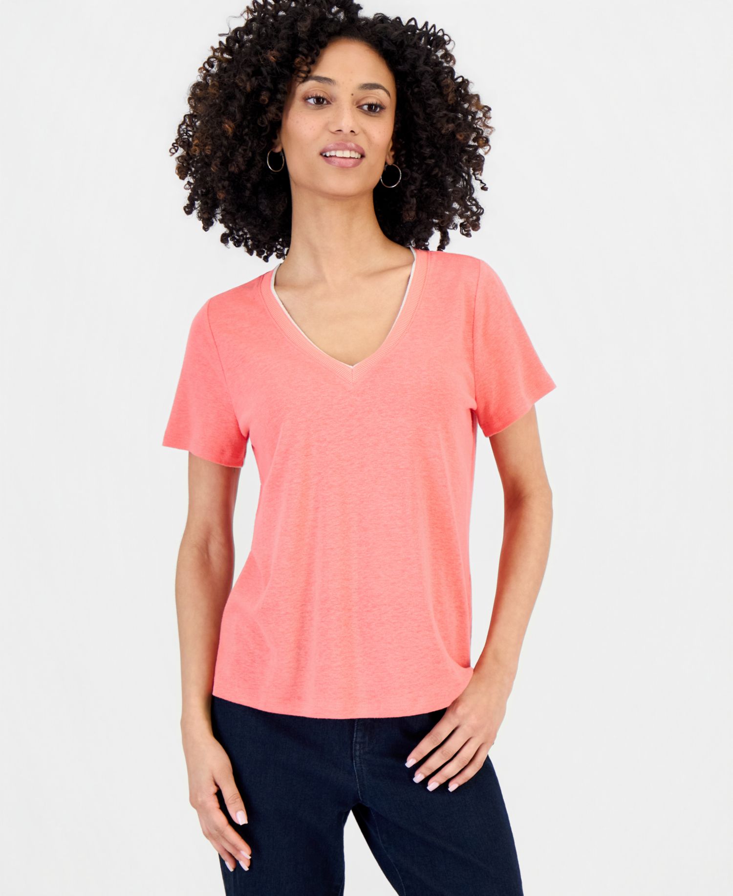 Petite V-Neck T-Shirt
