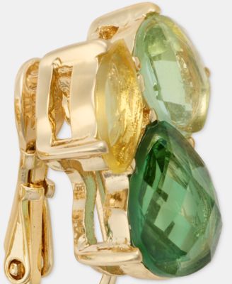 Stone Cluster Button Earrings 