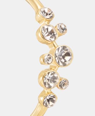 Medium Crystal Cluster Hoop Earrings, 1.55" 