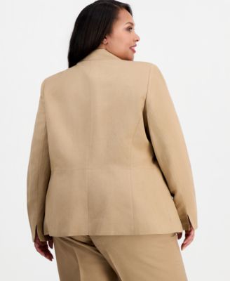 Plus Size Notch Collar Jacket