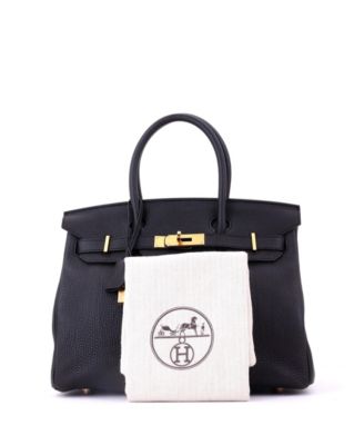 Birkin 30 Handbag Black Togo with Rose Gold Hardware