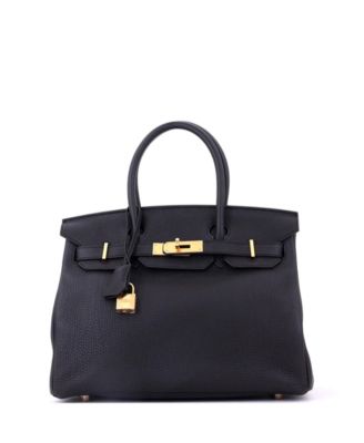 Birkin 30 Handbag Black Togo with Rose Gold Hardware