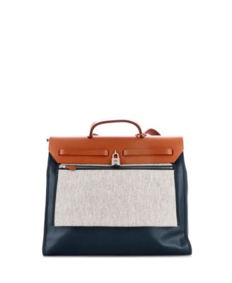 39 Herbag Zip Berline Vache Canvas and Leather