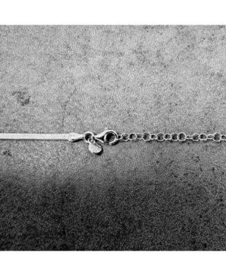 Herringbone Bow Necklace Sterling Silver