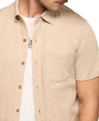Men's Short-Sleeve Linen Knit Shirt