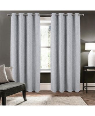 100% Polyester 270 GSM Reba Luxury Jacquard Blackout Grommet Curtain Panel 54" x 90'