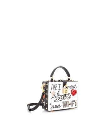 Small Treasure Box Bag Embellished Printed Leather