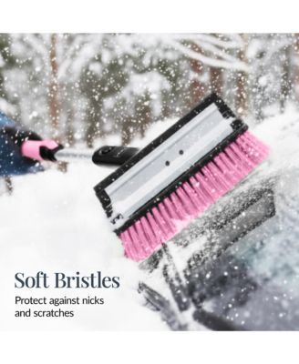 39" Extendable Snow Brush with Shovel, Squeegee and Ice Scraper with Storage Bag