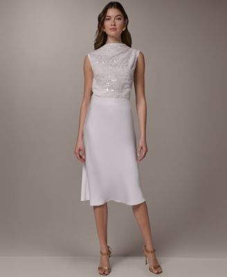 Women's Bias Midi Skirt