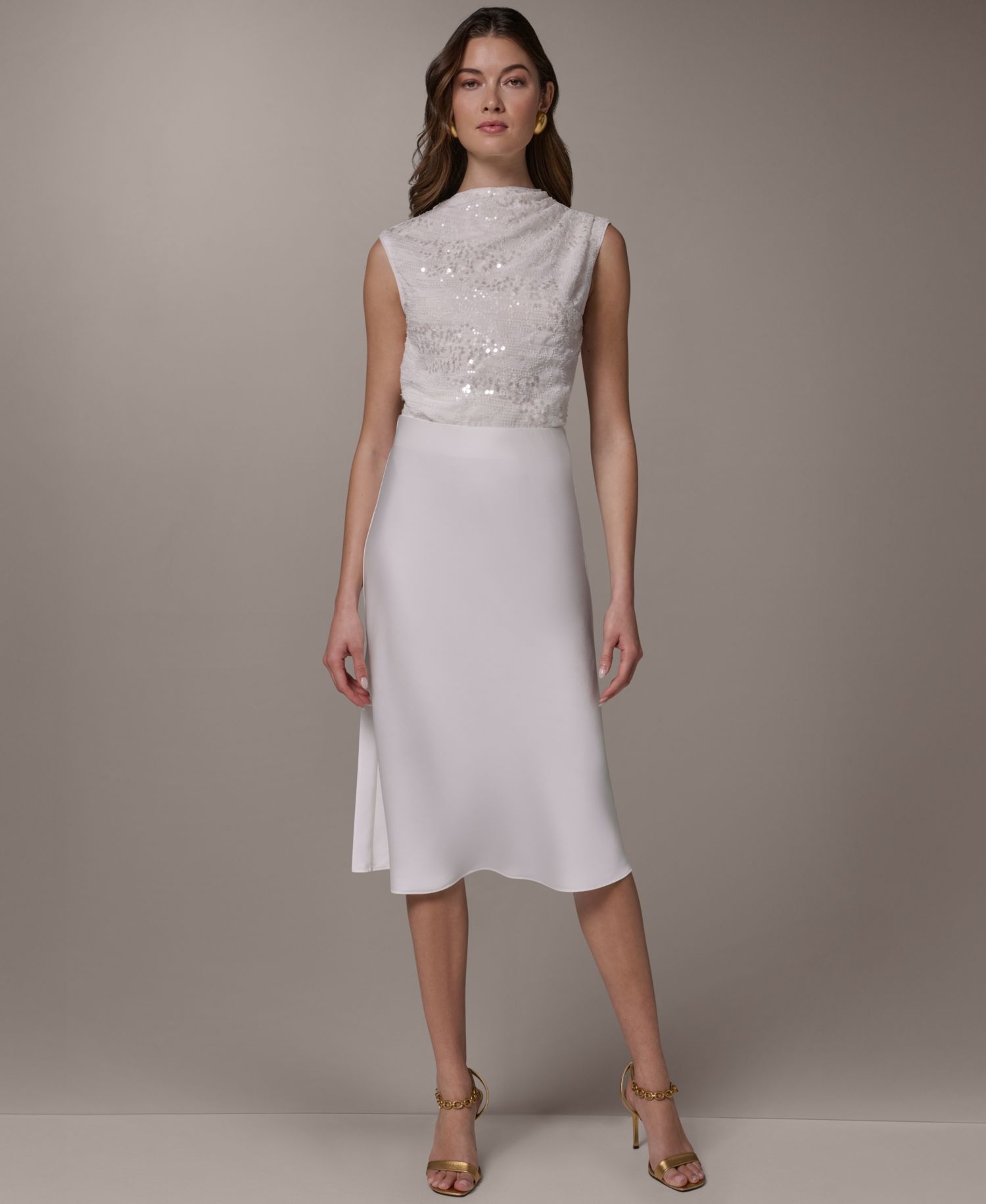 Women's Bias Midi Skirt