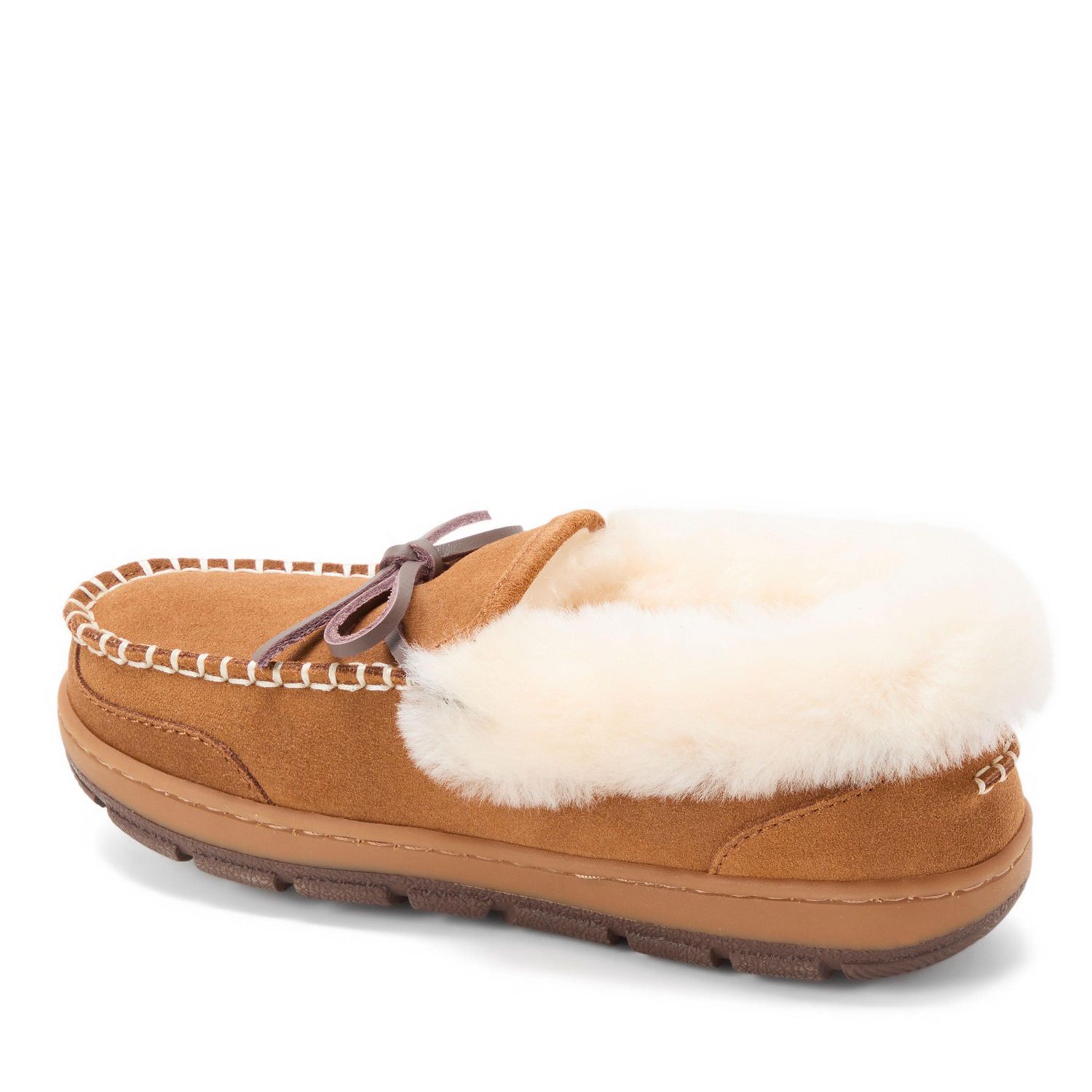 Women's Gladstone Genuine Shearling Moccasin with Stitching