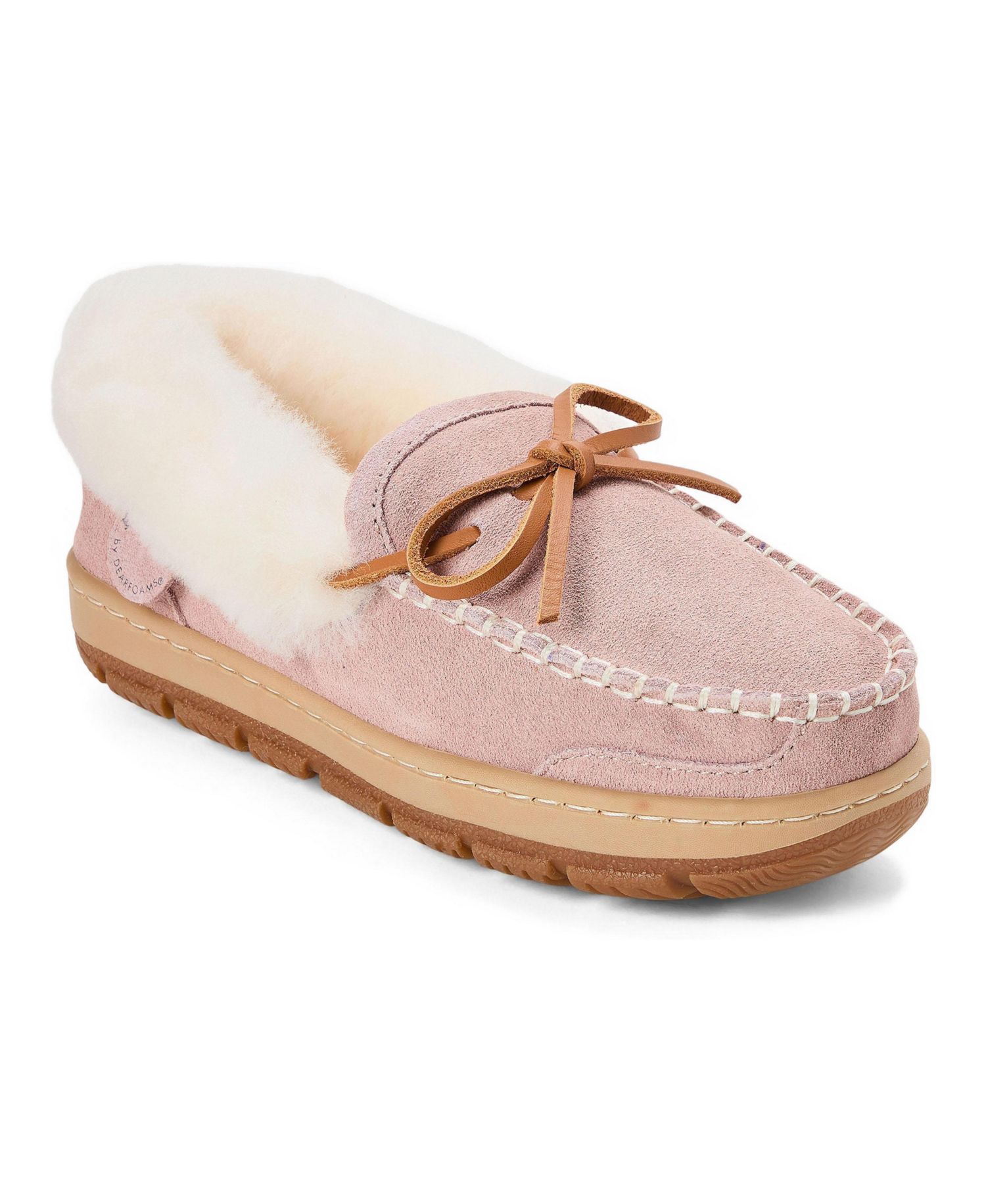Women's Gladstone Genuine Shearling Moccasin with Stitching