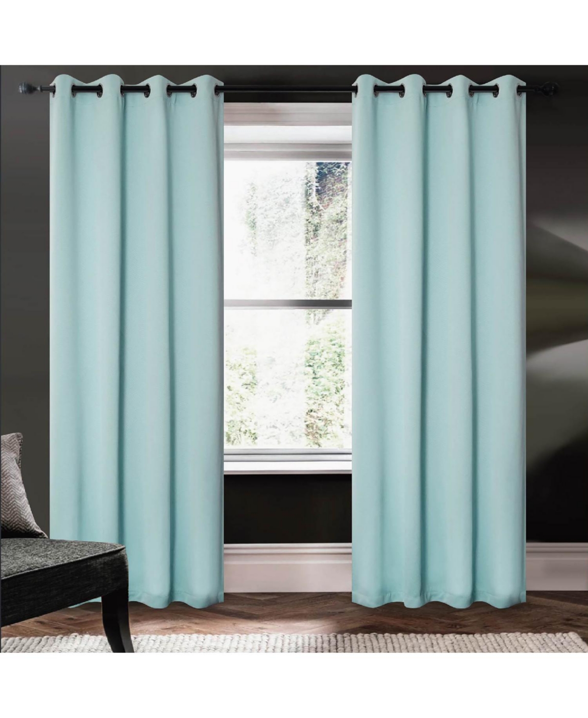 Rt Designers Collection 100% Polyester 250 Gsm Riley 100% Blackout Grommet Panel