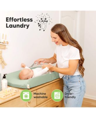 2-Pack Soothe Waterproof Changing Pad Covers for Boy, Girl, 32x16 Soft Cotton Baby Changing Table Pad Cover