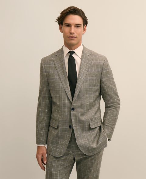 Мужской пиджак Brooks Brothers Stretch Regular-Fit Suit, цвет: Светлый серый