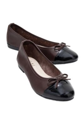 women's Rayne Cap Toe Leather Ballet Flats
