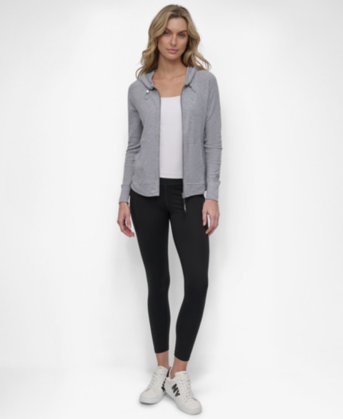 Женские топы DKNY Women's Lightweight Waffle Zip-Front