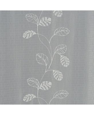100% Polyester 140 GSM Reed Embroidered Grommet Curtain Panel