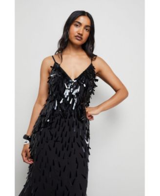 Women's Premium Teardrop Embellished Midi Dress