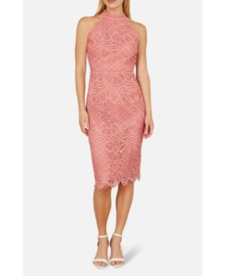 Women's Lace Halter Neck Dress