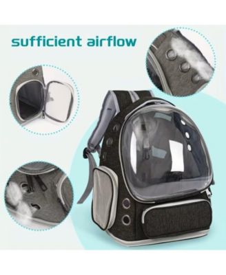 Breathable Transparent Pet Carrier Bag for Cats & Small Dogs – Portable Space Capsule with Zipper, Ideal for Travel & Outdoor Adventures