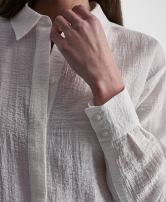 Women's Long-Sleeve Organza Top