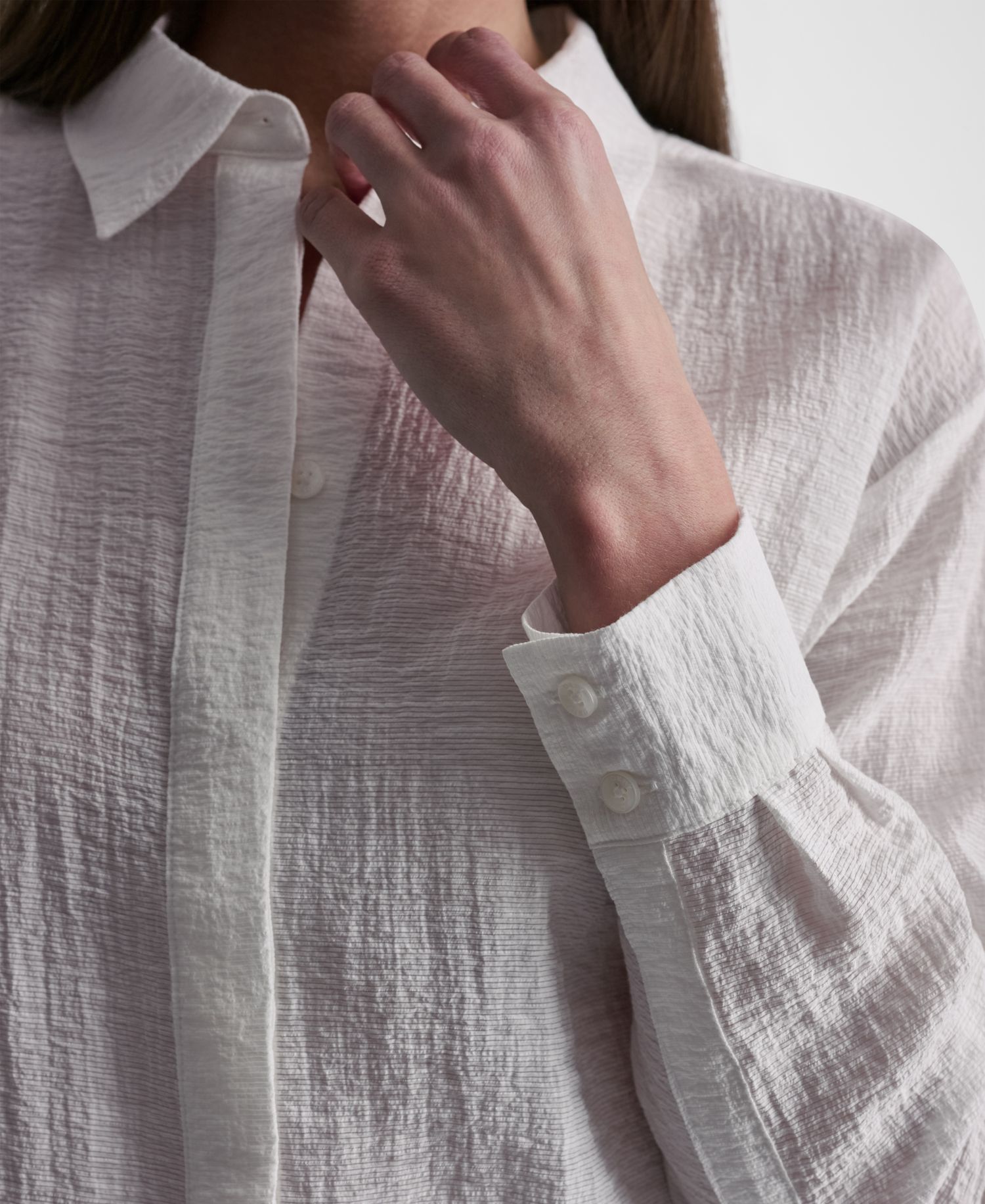 Women's Long-Sleeve Organza Top