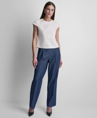 Women's City Ponte Cap-Sleeve Knit Top