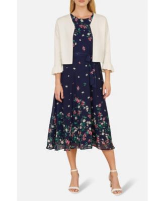 Women's Bell Sleeves Cropped Cardigan