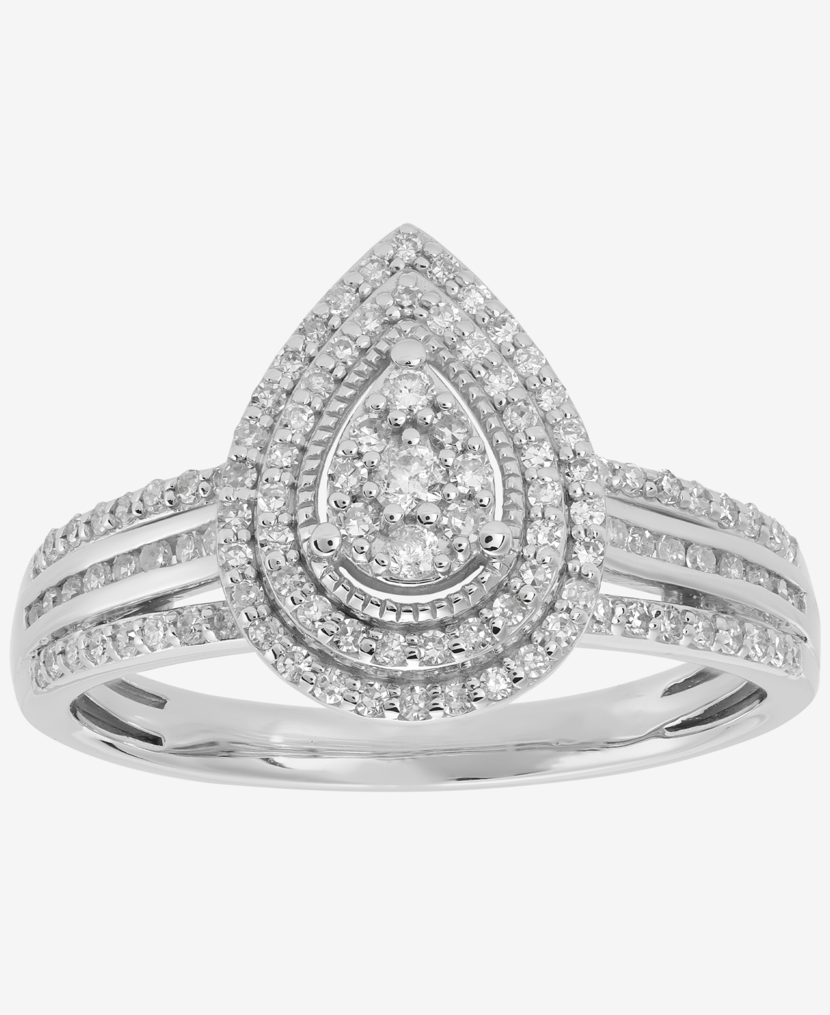 Macy's Diamond Engagement Ring (1/2 ct. t.w.) in 10k White Gold - 10k White Gold