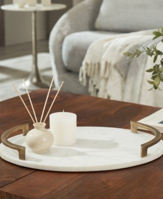 Bianca 18" Marble Tray