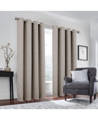 100% Polyester 190 GSM Marina Revisible Blackout Grommet Curtain Panel 54" x 95"