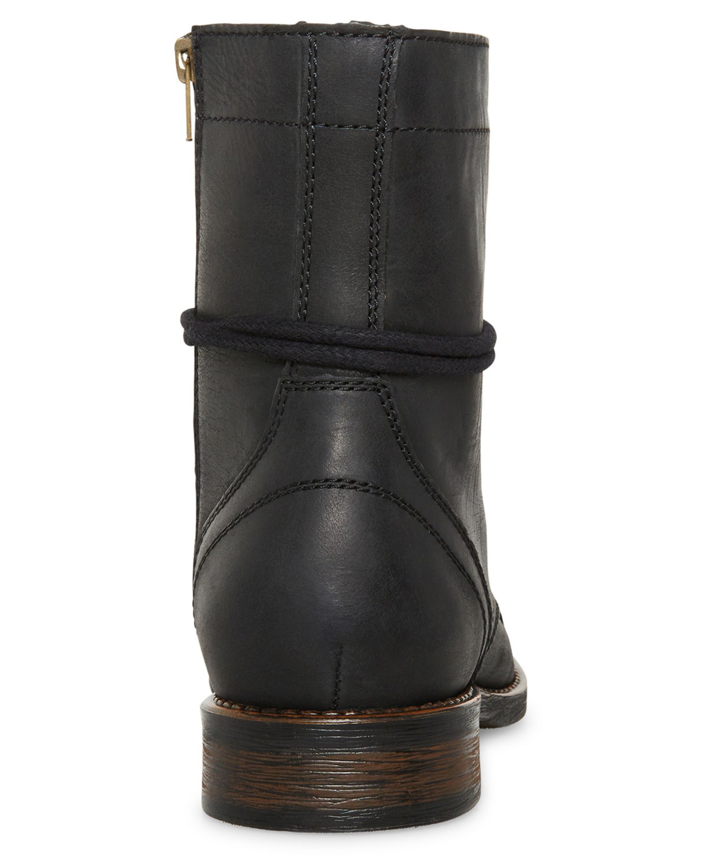 Мужские ботинки Steve Madden Troopah Leather, цвет: Чёрный кожаный — фото 7