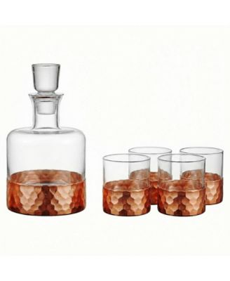 Daphne Decanter and Whiskey Glass Set, 5 Piece