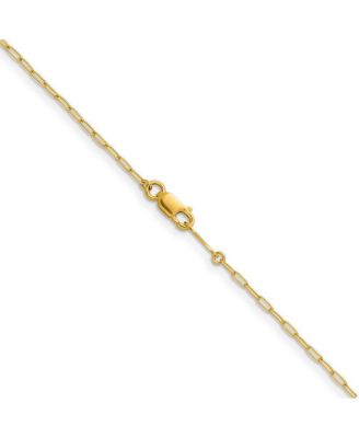  Solid 18k Yellow Gold Polished 1.4mm Oval Links Chain Necklace - 16 -24 Inches